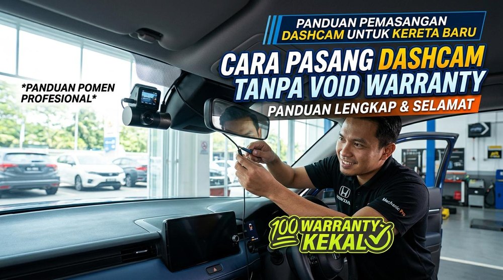 Cara Pasang Dashcam Tanpa Void Warranty Kereta Baru (Panduan Pomen)