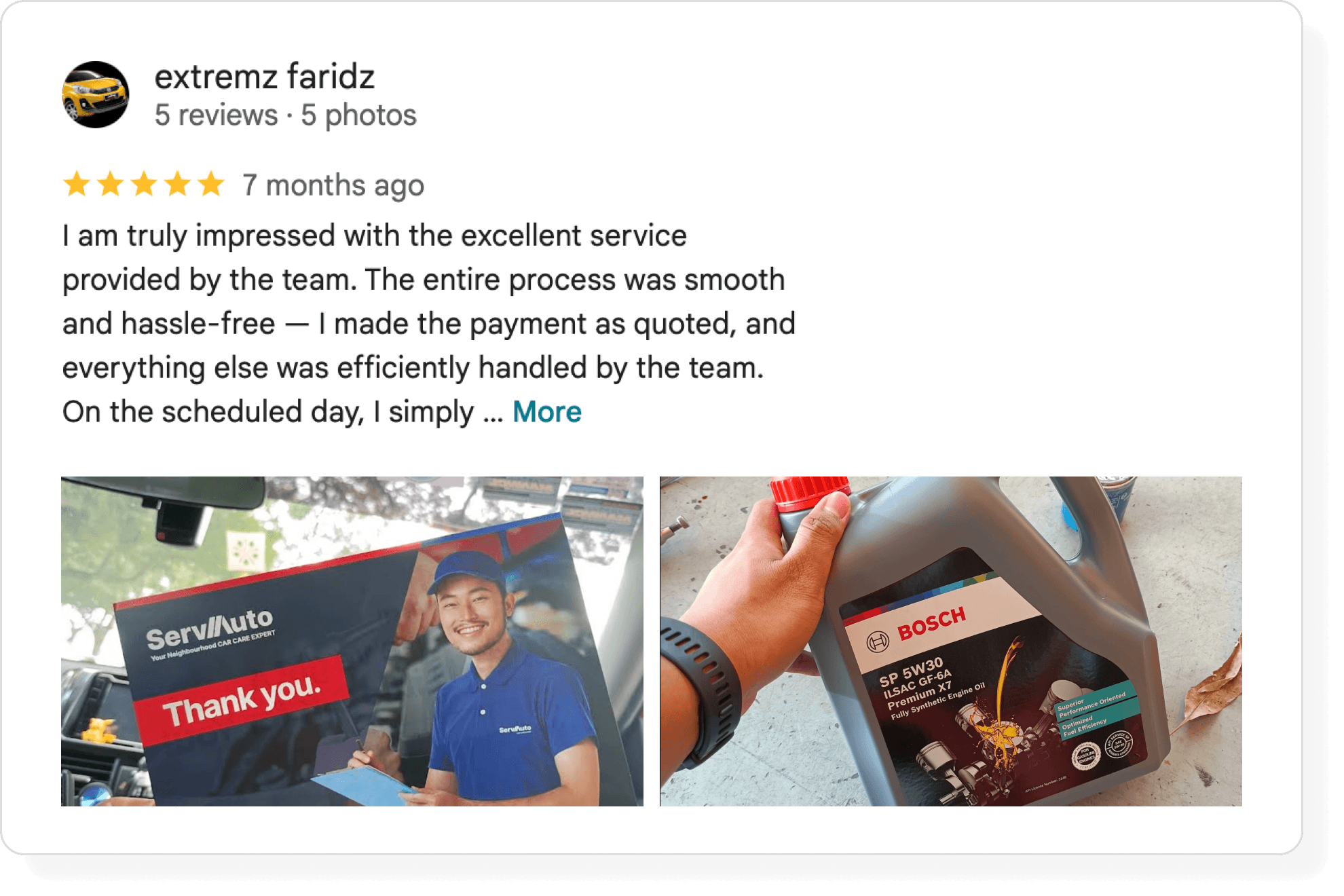 Customer review