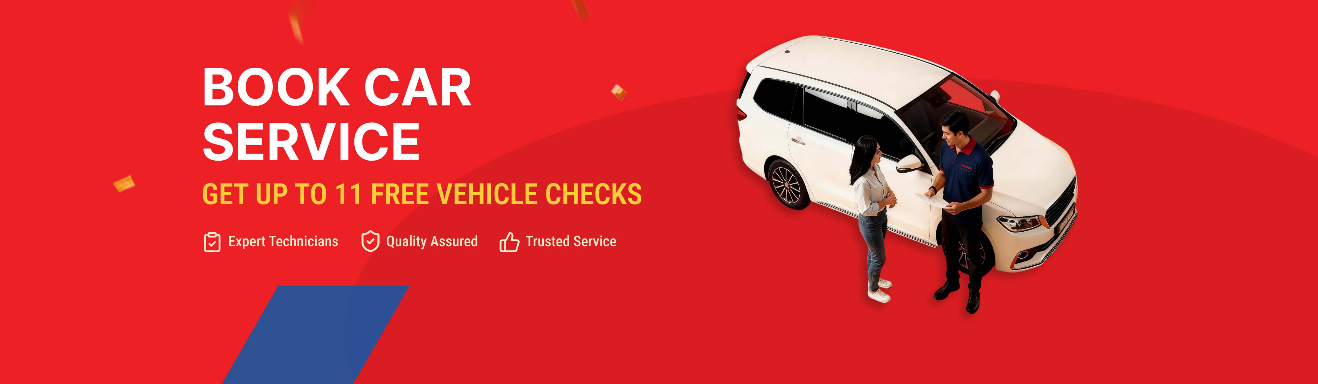 Book car service — get up to 11 free vehicle checks